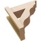 Ekena Millwork 5 1/2-in W x 14-in D x 14-in H Funston Trad Rough Cedar Woodgrain TimberThane Outlooker, Primed Tan OUTUR055X14X14FST04RCPR - alternate 2